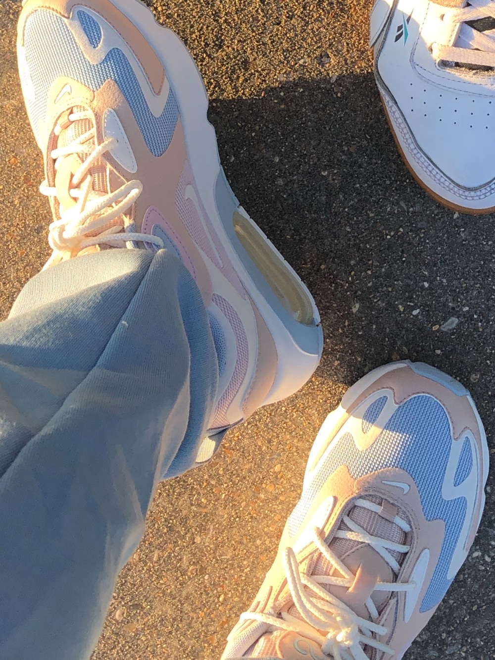 Nike Air Max 200 in Barely Rose and Light Armory Blue
